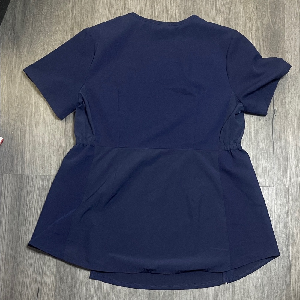 Figs Women's Dark Blue Short Sleeve Top Maternity Scrub - Picture 3 of 3